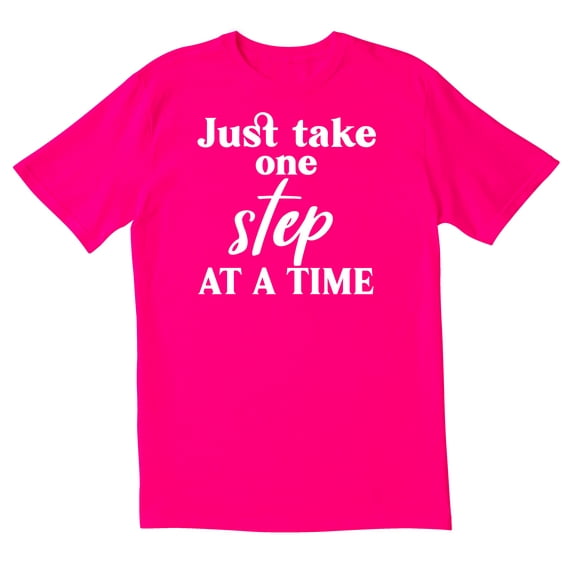 TotallyTorn Just Take One Step At a Time Novelty Sarcastic Funny Mens Graphic T Shirts