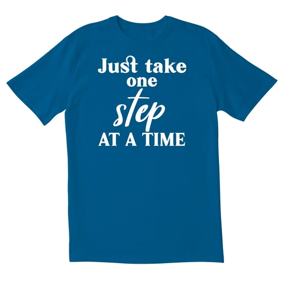 TotallyTorn Just Take One Step At a Time Novelty Sarcastic Funny Mens Graphic T Shirts