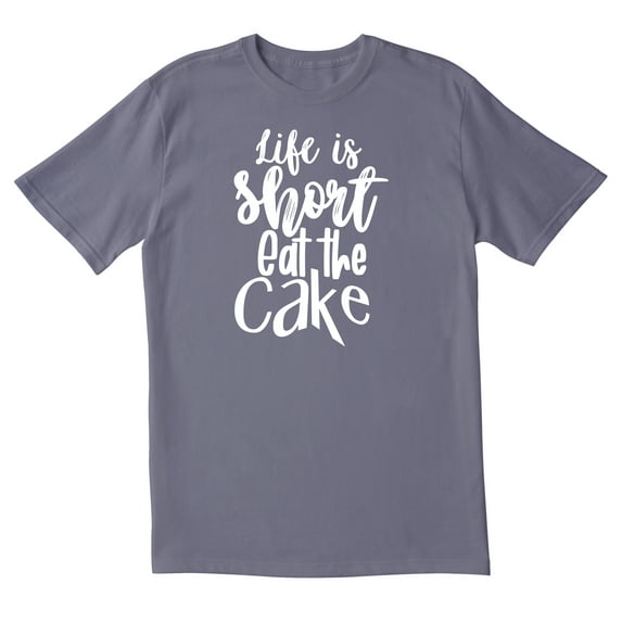 TotallyTorn Life Is Short Eat The Cake Novelty Sarcastic Funny Men's T Shirts