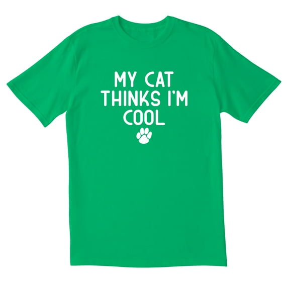 TotallyTorn My Cat Thinks I Am Cool Novelty Sarcastic Funny Mens Graphic T Shirts