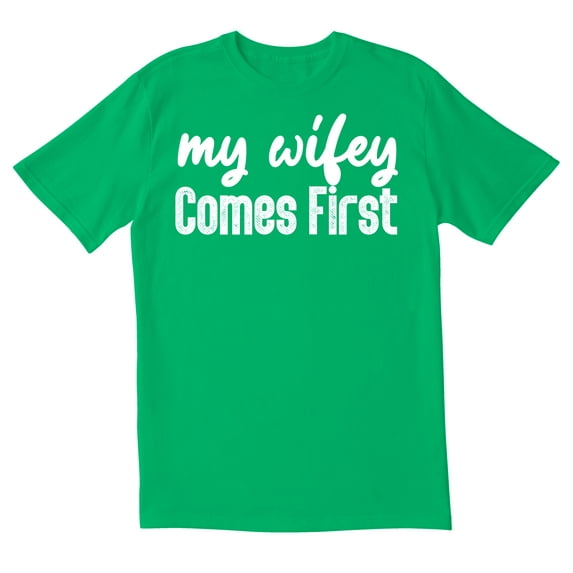 TotallyTorn My Wifey Comes First Novelty Sarcastic Funny Men's T Shirts