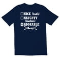thumbnail image 1 of TotallyTorn Nice Usually Naughty Sometimes Adorable Always Novelty Sarcastic Funny Mens Graphic T Shirts, 1 of 5