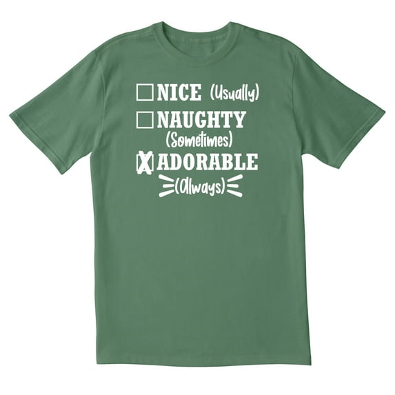TotallyTorn Nice Usually Naughty Sometimes Adorable Always Novelty Sarcastic Funny Mens Graphic T Shirts