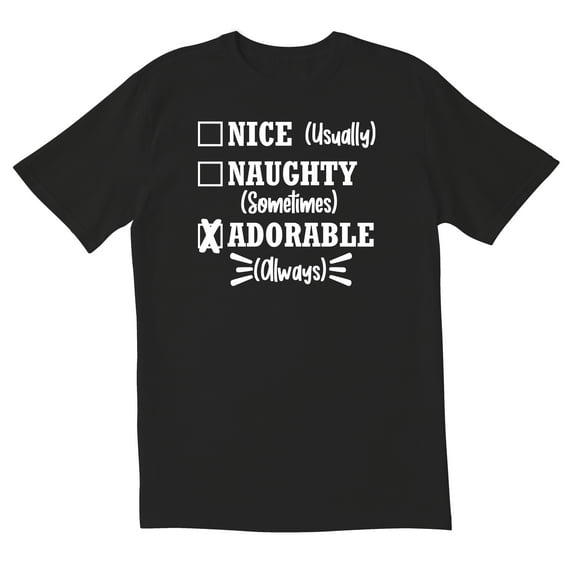 TotallyTorn Nice Usually Naughty Sometimes Adorable Always Novelty Sarcastic Funny Mens Graphic T Shirts