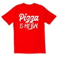 thumbnail image 1 of TotallyTorn Pizza Is MY Bae Novelty Sarcastic Funny Mens Graphic T Shirts, 1 of 5