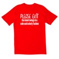 thumbnail image 1 of TotallyTorn Please Exit The Mood Swings In A Calm And Orderly Fashion Novelty Sarcastic Funny Mens Graphic T Shirts, 1 of 5