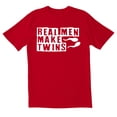 thumbnail image 1 of TotallyTorn Realmen Make Twins Novelty Sarcastic Funny Men's T Shirts, 1 of 2