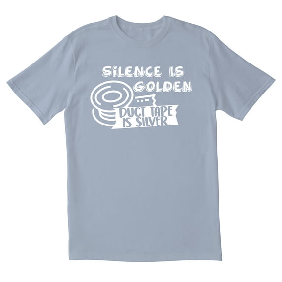 TotallyTorn Silence is Golden Duct Tape is Silver Novelty Sarcastic Funny Men's T Shirts