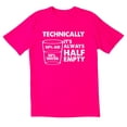 thumbnail image 1 of TotallyTorn Technically It's Always Half Empty Novelty Sarcastic Funny Mens Graphic T Shirts, 1 of 5