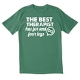 thumbnail image 1 of TotallyTorn The Best Therapist Had Fur And Four Legs Novelty Sarcastic Funny Mens Graphic T Shirts, 1 of 5
