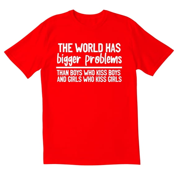 TotallyTorn The World Has Bigger Problems Novelty Sarcastic Funny Mens Graphic T Shirts