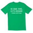 thumbnail image 1 of TotallyTorn To Save Time, Let's Assume I Know Everything Novelty Sarcastic Funny Mens Graphic T Shirts, 1 of 5