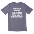 thumbnail image 1 of TotallyTorn Try Not To Let Your Mind Wander Novelty Sarcastic Funny Mens Graphic T Shirts, 1 of 5