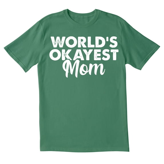 TotallyTorn World Okayest Mom Novelty Shirts Mother's Day Gift Grandma Women's Sarcastic Humor Graphic Tees Mens Graphic T Shirts