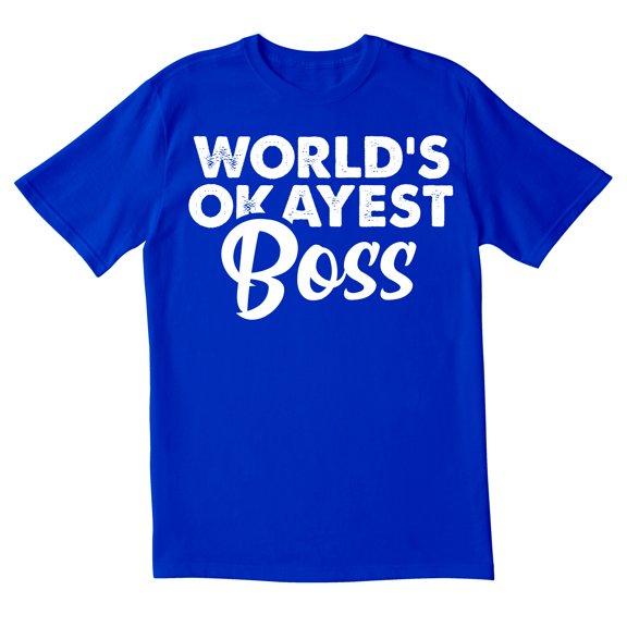TotallyTorn World's Okayest Boss Novelty Sarcastic Funny Mens Graphic T Shirts
