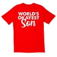 thumbnail image 1 of TotallyTorn Worlds Okayest Son Novelty Sarcastic Funny Mens Graphic T Shirts, 1 of 5