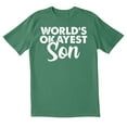 thumbnail image 1 of TotallyTorn Worlds Okayest Son Novelty Sarcastic Funny Mens Graphic T Shirts, 1 of 5