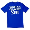 thumbnail image 1 of TotallyTorn Worlds Okayest Son Novelty Sarcastic Funny Mens Graphic T Shirts, 1 of 5