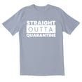 thumbnail image 1 of TotallyTornI STRAIGHT OUTTA QUARANTINE Novelty Sarcastic Funny Mens Graphic T Shirts, 1 of 5