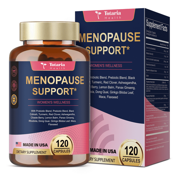 Totaria 40-in-1 Menopause Supplements for Women - for Hot Flashes, Night Sweats, Hormone Balance - Vegan Capsules, 120 Capsules