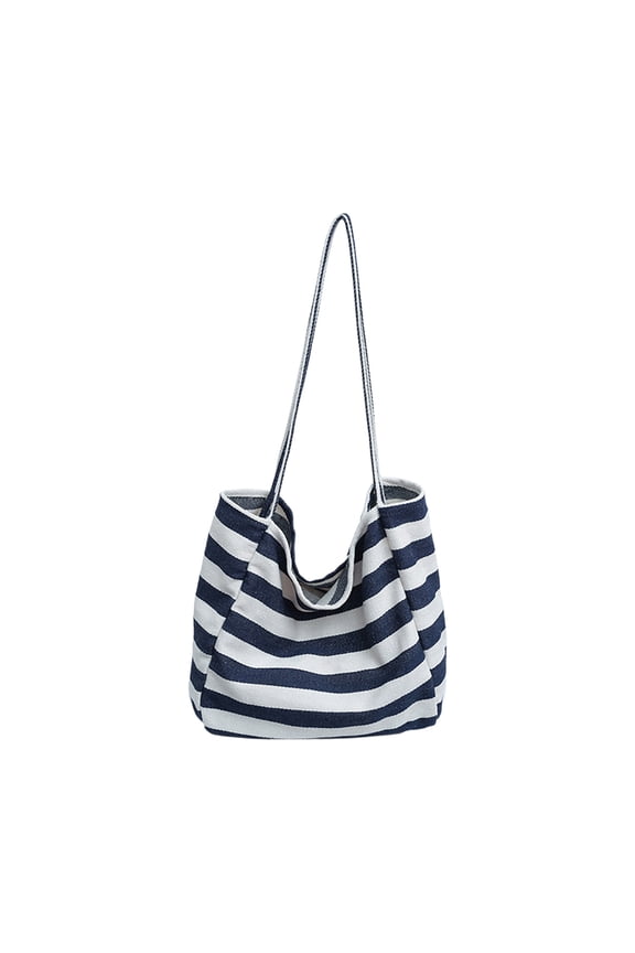 Tote Bag 13.38x12.2x7.08in Polyester Large Capacity Shoulder Bag Dark Blue Black Spacious Work Purse Commuter Shopper Travel Beach Bag Oversized Carryall Weekender Casual Satchel​