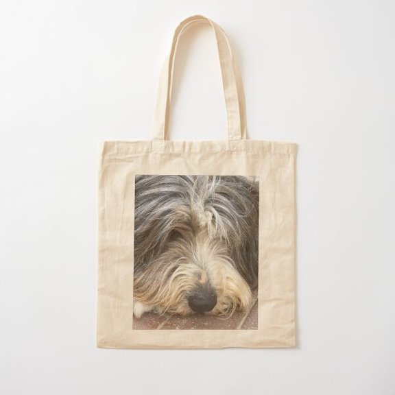 Tote Bag Bearded Collie Nap Time, Always Got One Eye Open Just In Case Canvas Tote Bags, Reusable Shopping Bag