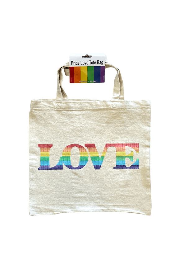Tote Bag Canvas Love is Love LGBQT Rainbow Pride