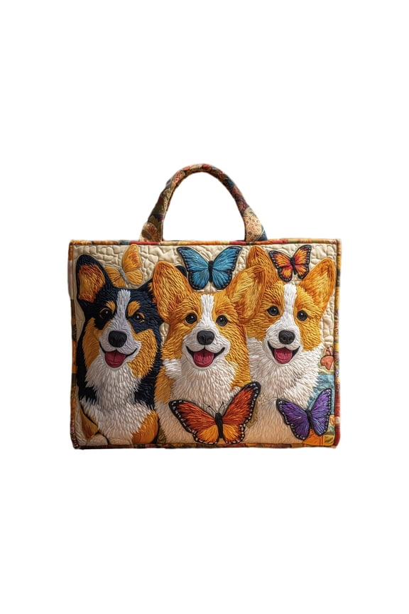 Tote Bag For Women, Shoulder Purse with Inner Pocket, Quilted Nylon Spandex Handprinted Reversible Large Multicolor Tote Bag B