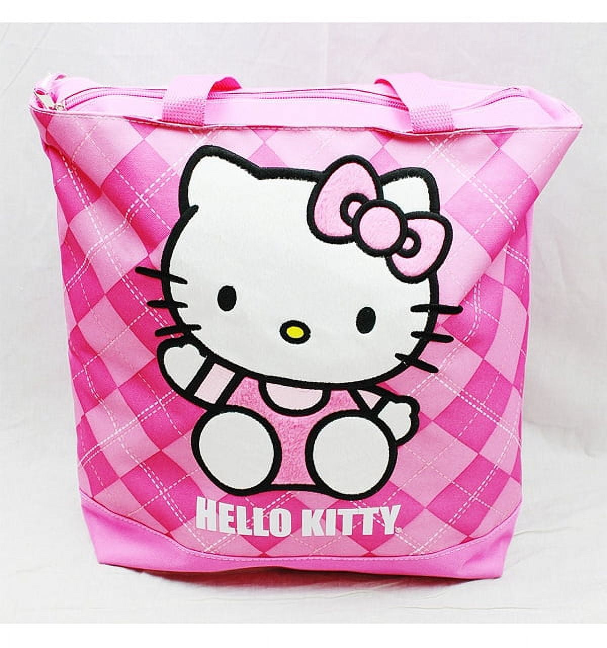 Tote Bag - Hello Kitty - Pink Checker New Gifts Girls Hand Purse 82074