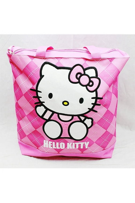 Tote Bag - Hello Kitty - Pink Checker New Gifts Girls Hand Purse 82074