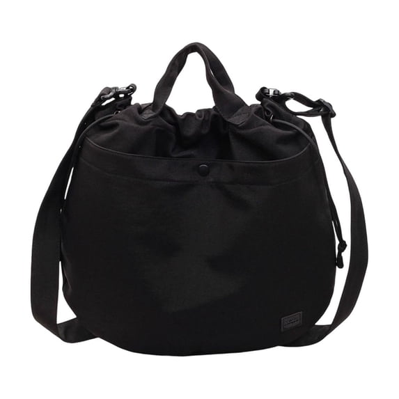 Tote Bag Large Capacity Nylon Drawstring Shoulder Crossbody Bag Japanese Style Casual Travel Work Handbag 37x36x10cm