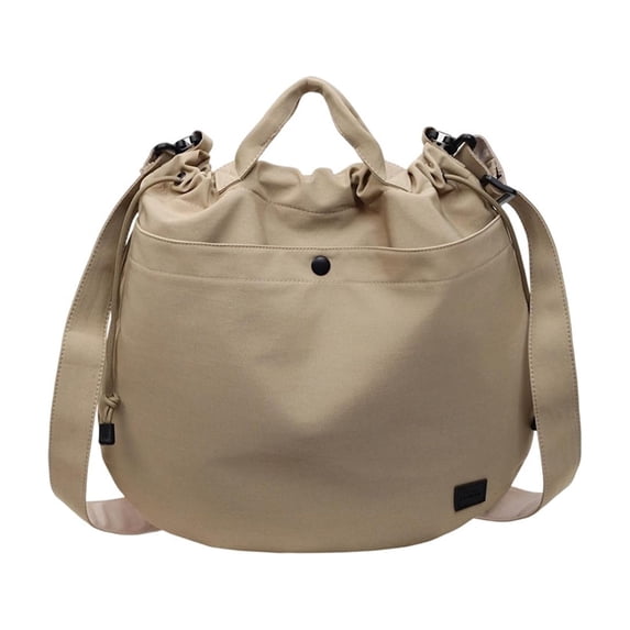 Tote Bag Large Capacity Nylon Drawstring Shoulder Crossbody Bag Japanese Style Casual Travel Work Handbag 37x36x10cm