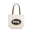 thumbnail image 1 of Tote Bag, Philadelphia, Pennsylvania, PHL, Black, Contour, Unisex, Reusable, Washable Canvas, Unique Art, 1 of 2