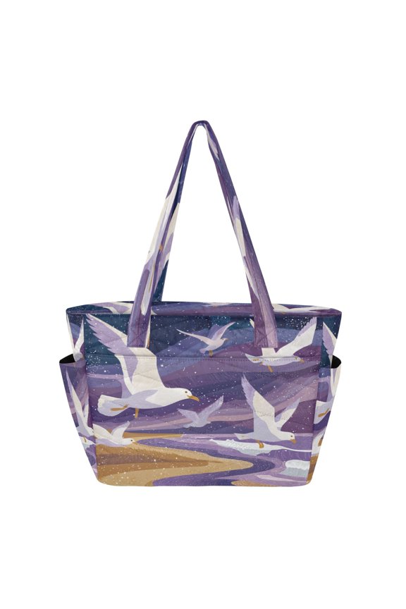 Tote Bag Quilted Tote Bag Women's Tote Handbags Suitable for Work, Beach, Travel and Shopping Beautiful Seagulls