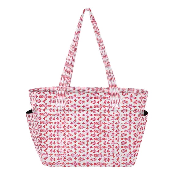 Tote Bag Quilted Tote Bag Women's Tote Handbags Suitable for Work, Beach, Travel and Shopping Blush Dots Soft Texture Weave