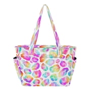 Tote Bag Quilted Tote Bag Womens Tote Handbags Suitable for Work, Beach, Travel and Shopping Iridescent Rainbow Hues