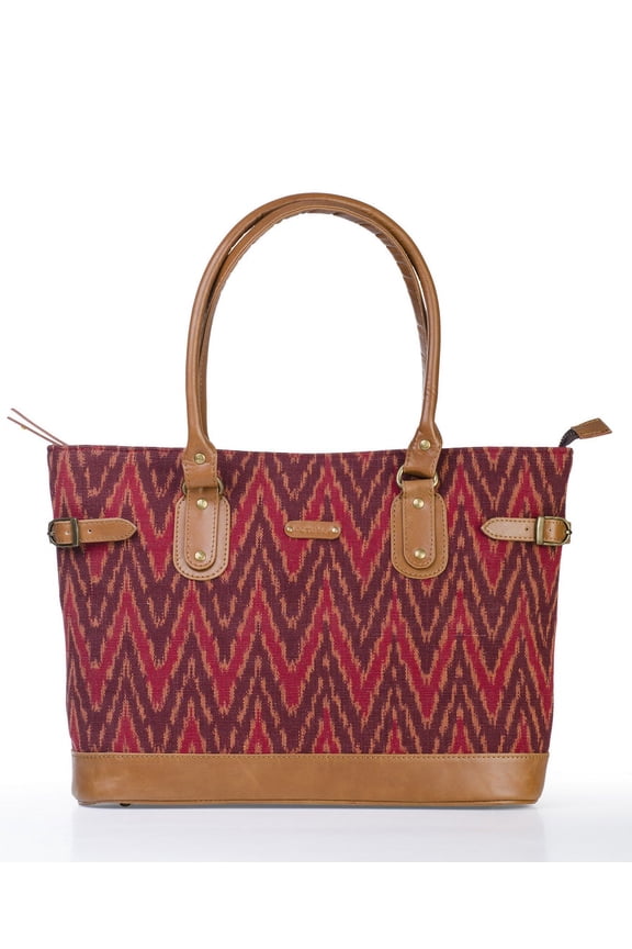 Tote Bag-Red Ikat