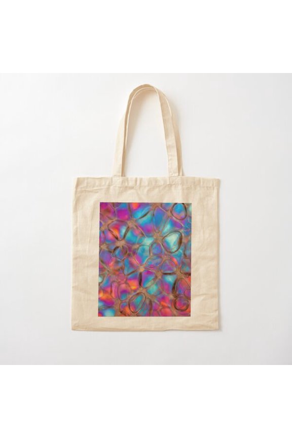 Tote Bag Rose Stem Section Microscope Photo, Plant Cells, Botanical Canvas Tote Bags, Reusable Shopping Bag