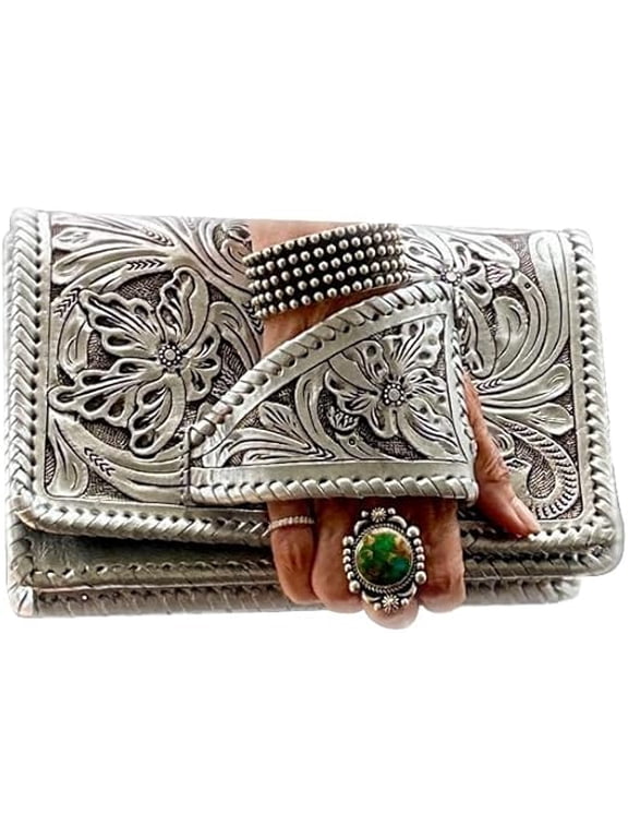 Tote Bag Silver Flower Dance Western-Style Clutch, Elegant Stylish Hand Wallet for Wedding Prom, Retro Style Evening Bag Wedding Prom Party Fashion Accessory Evening Bag