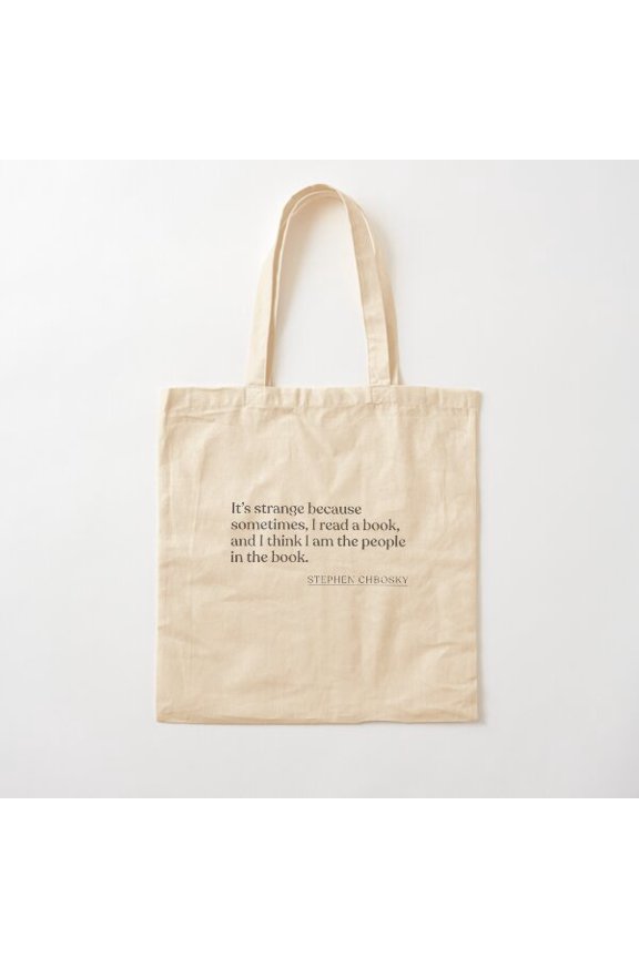 Tote Bag Stephen Chbosky Reading Quote Canvas Tote Bags, Reusable Shopping Bag