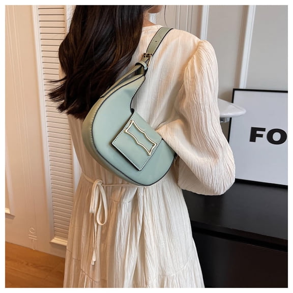 Tote Bag for Women, Clutch Purses for Women, Small Handbag for Women, Ladies PU Leather Underarm Bag for Travel Work Party, Small Dumpling-Shaped HandbGreen