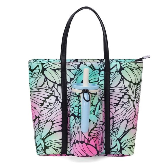 Tote Bag for Women, Gym Bag Work Tote Bags with Cup Holder, Large Shoulder Bag with Compartments, Top Handle Handbag for Travel Beach School, Gradient