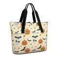 thumbnail image 1 of Tote Bag for Women - Halloween Pumpkins Bats Skulls and Spiders Shoulder Bag - Large Utility Work Duffle Bag with Zipper Handbag for Travel, Work, Sprots, 1 of 5