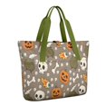 thumbnail image 1 of Tote Bag for Women - Halloween Skulls Pumpkins and Cauldrons Shoulder Bag - Large Utility Work Duffle Bag with Zipper Handbag for Travel, Work, Sprots, 1 of 5
