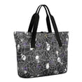 thumbnail image 1 of Tote Bag for Women - Halloween Spider Web and Skulls Pattern Shoulder Bag - Large Utility Work Duffle Bag with Zipper Handbag for Travel, Work, Sprots, 1 of 5