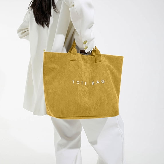 Tote Bag Women Large Capacity Letter Print Casual for Work Commuting, Versatile Shopper for Shopping Daily, Waterproof Handbag