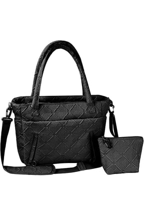 Tote Bag for Women, Lightweight Puffy Tote Bag with Compartments Shoulder Bag Handbag for Travel, Work, Gym | Lightweight, Puffy, Quilted, for Travel, Work