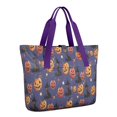 thumbnail image 1 of Tote Bag for Women - Magical Pumpkin Castle Halloween Pattern Shoulder Bag - Large Utility Work Duffle Bag with Zipper Handbag for Travel, Work, Sprots, 1 of 5