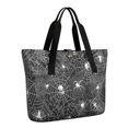 thumbnail image 1 of Tote Bag for Women - Spider Web and Skulls Halloween Pattern Shoulder Bag - Large Utility Work Duffle Bag with Zipper Handbag for Travel, Work, Sprots, 1 of 5