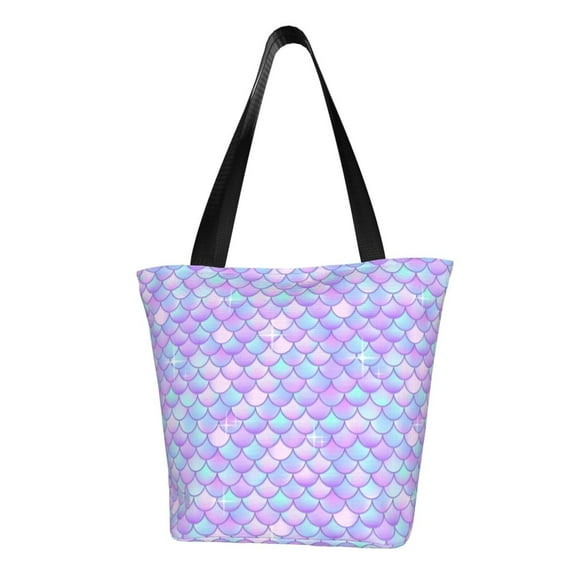 Tote Bag for Women, fish dragon iridescent scale Large Capacity Handbags Womens Laptop Work Beach Tote Bags, Reusable Grocery Shoulder Bags Gifts for Women Work Gym Shopping Travel